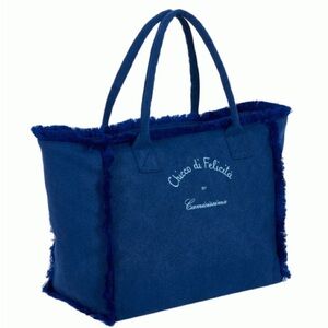 chicco di felicita nacy canvas bag Blue Tote Bag